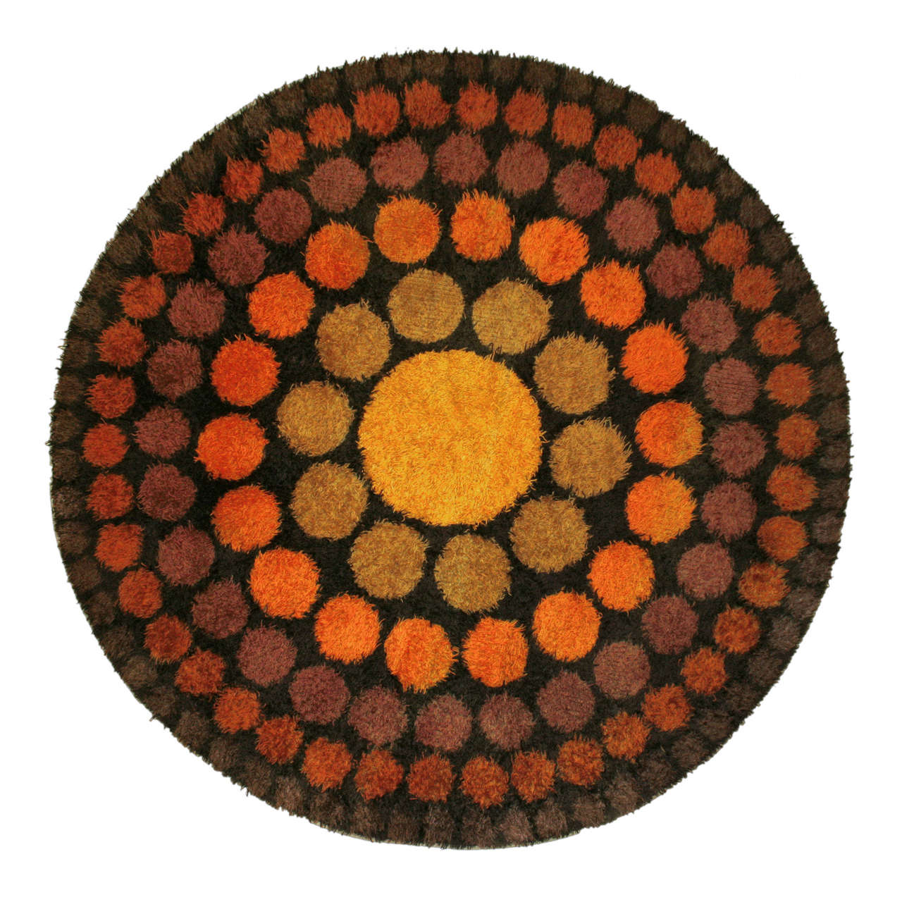 'Roulette' Round Vintage Rug by Verner Panton, 1960s at 1stDibs vintage round rug, vintage