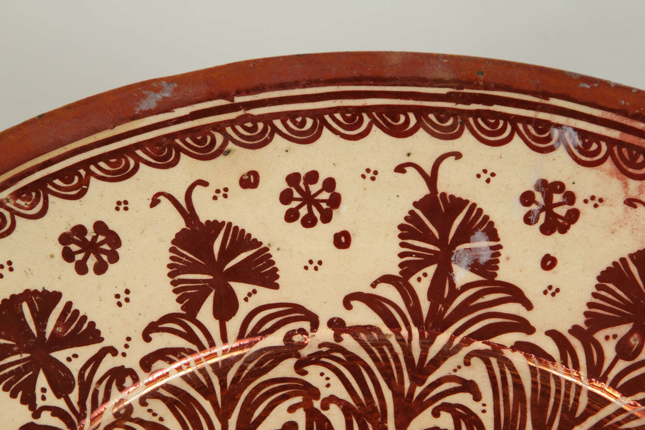 Hispano Maoresque Copper Lustre Bowl For Sale 2