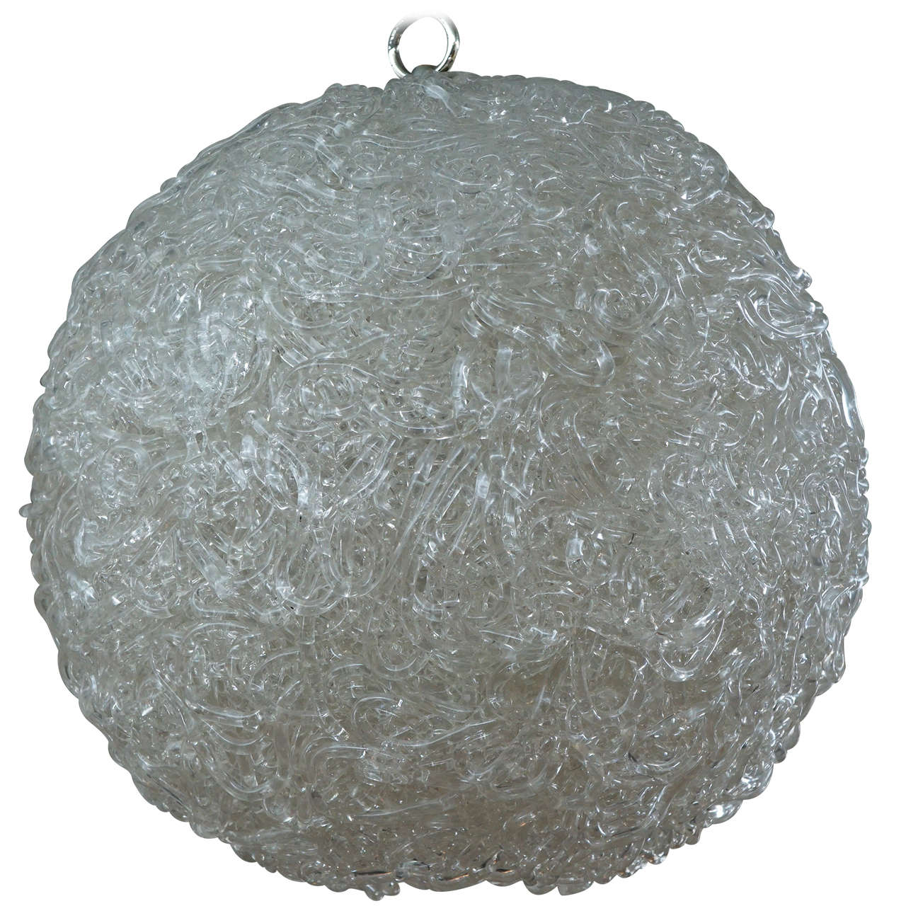 Sphere Light Fixture in Spaghetti Resin For Sale