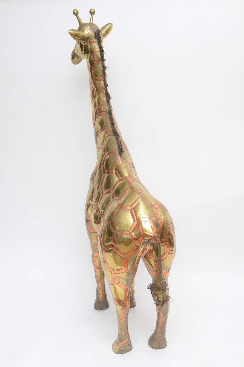 Monumental Brass and Copper Giraffe 1