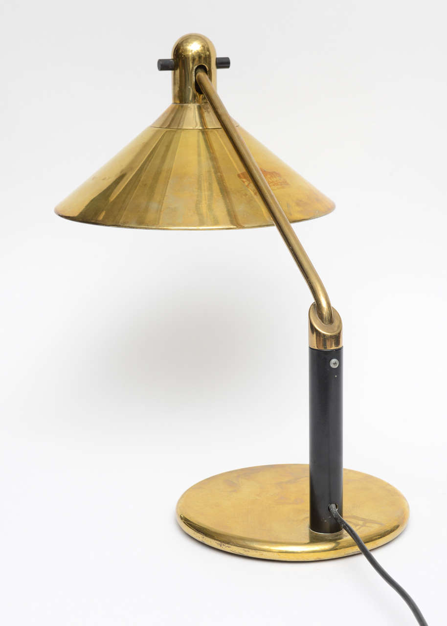 Mid-20th Century Golden Mid-Century Modern Desk Lamp or Table Lamp