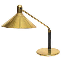 Golden Mid-Century Modern Desk Lamp or Table Lamp