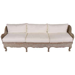 Antique Swedish Rococo Trag Sofa