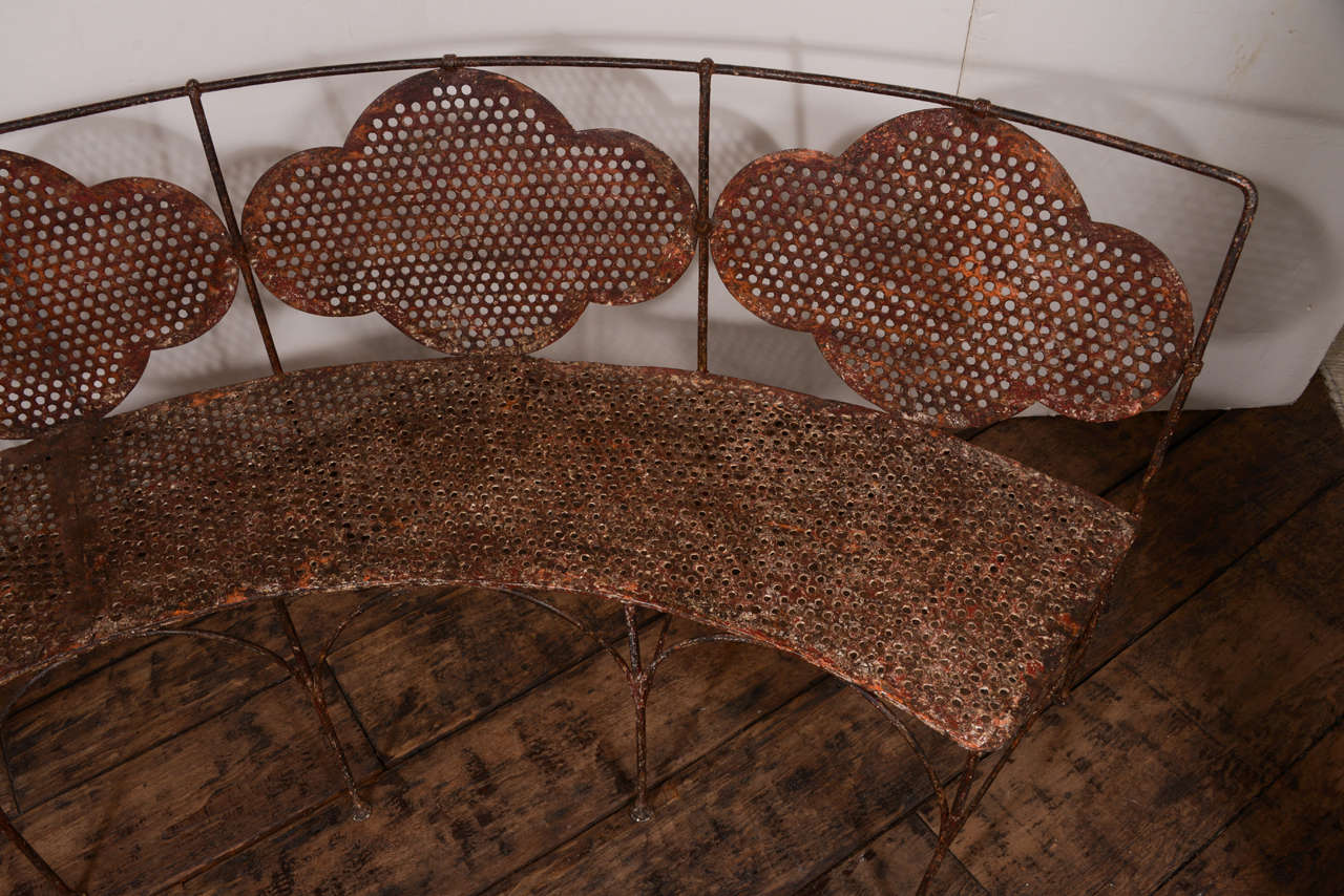 Early 20th Century French Iron Bench