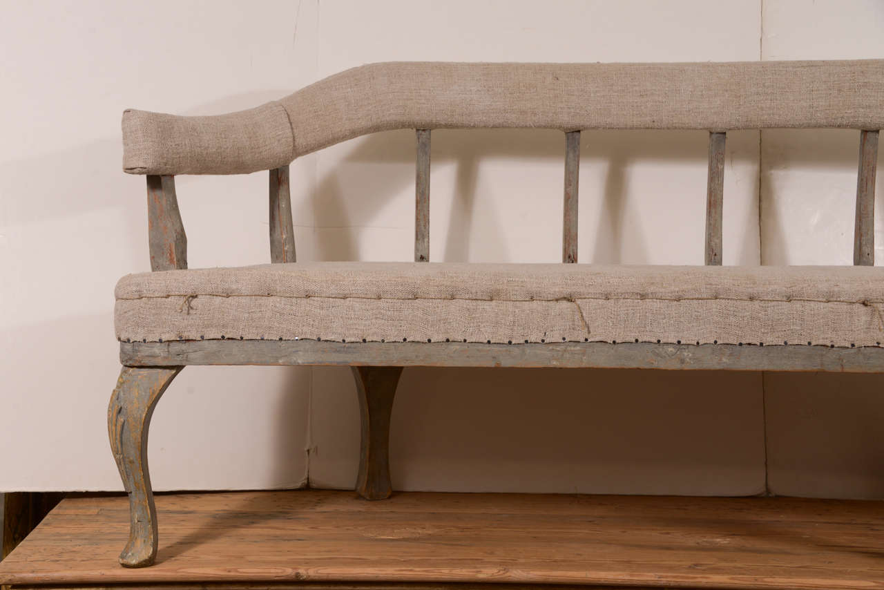 Swedish Rococo Bench In Excellent Condition In Houston, TX