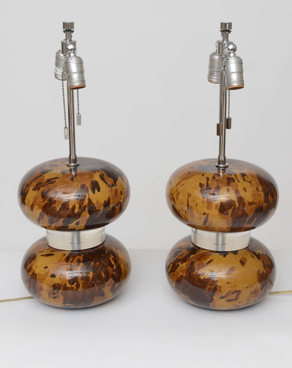 Late 20th Century Pair of Karl Springer Lamps