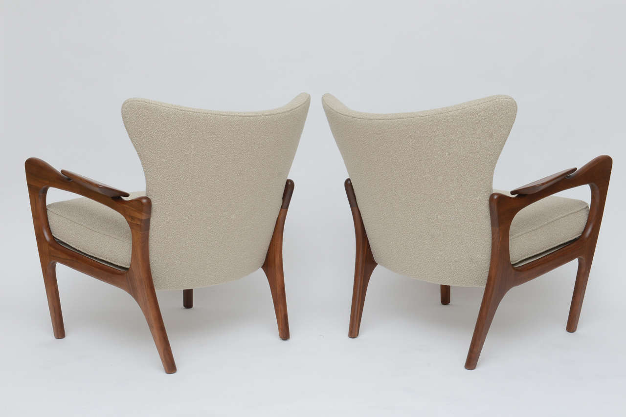 Pair of Adrian Pearsall Wing Chairs 1