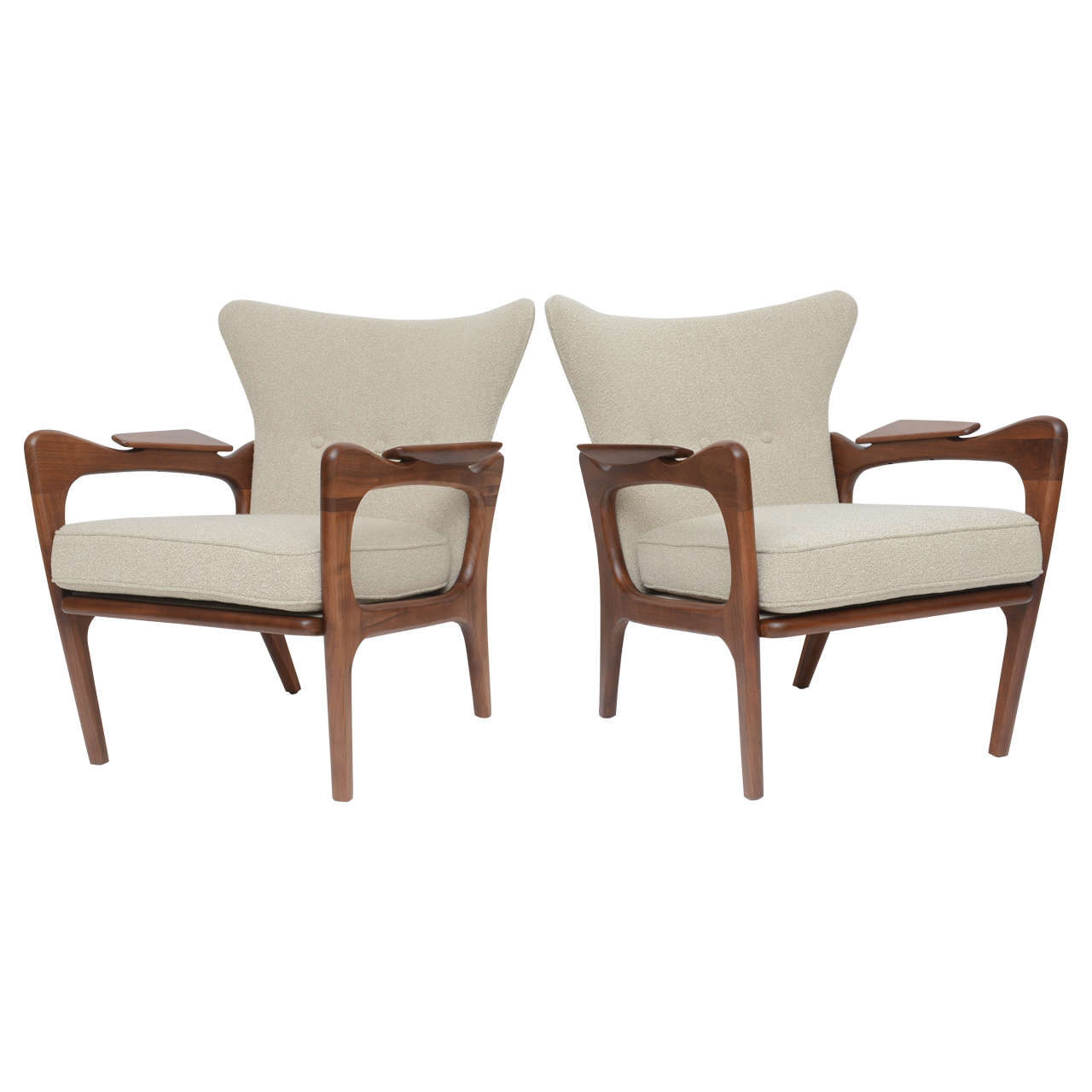 Pair of Adrian Pearsall Wing Chairs