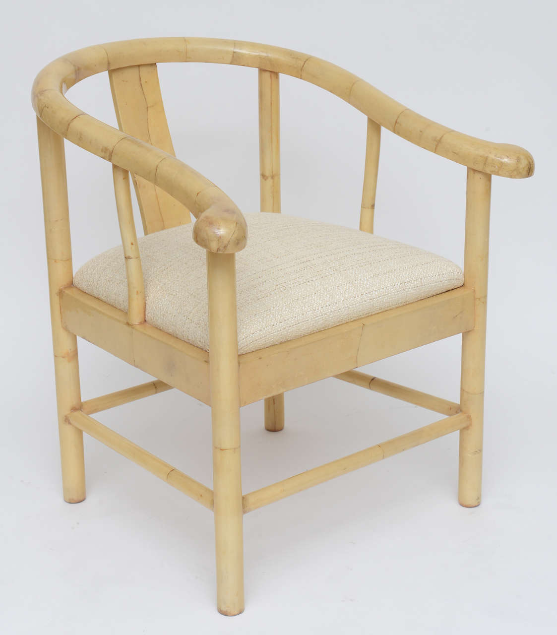 Late 20th Century Parchment Chair in the Manner of Samuel Marx