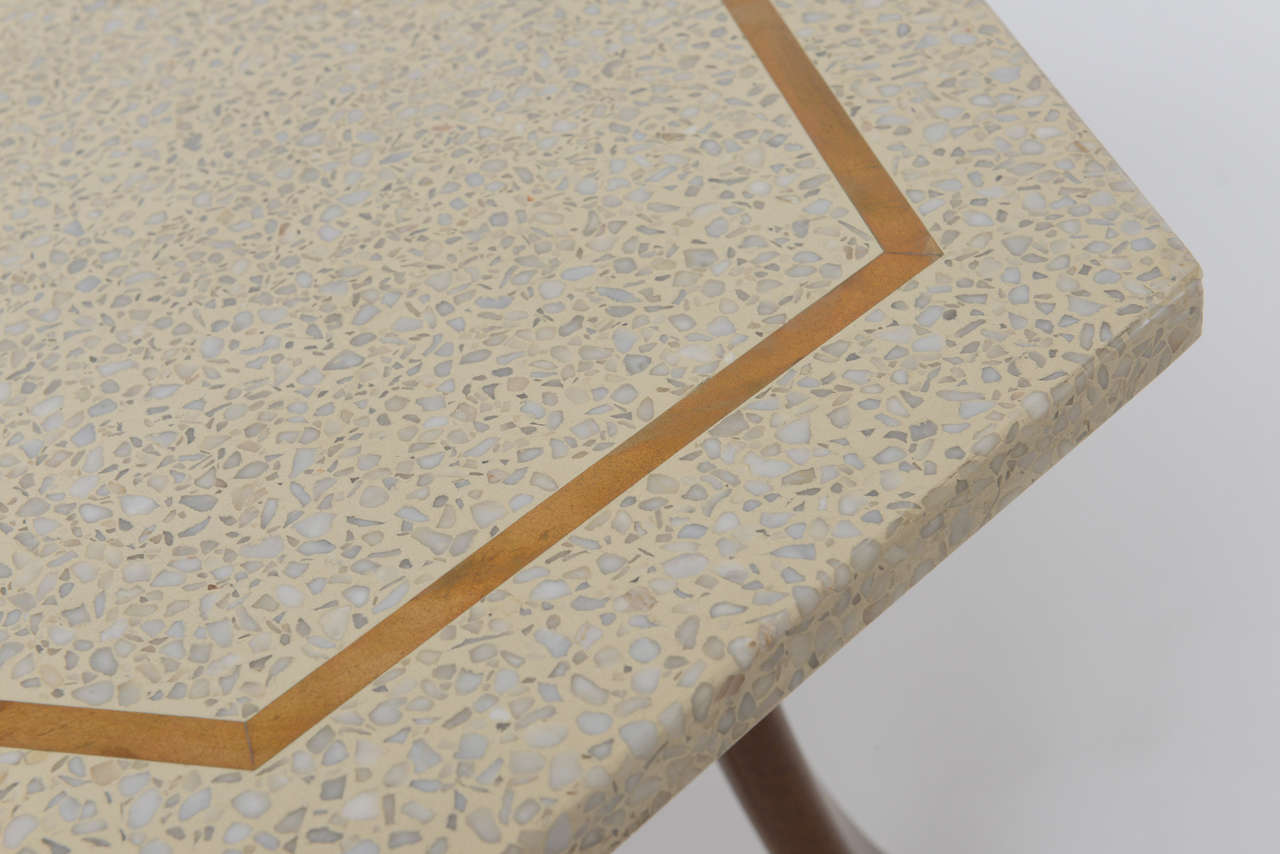 Inlay Pair of Terrazzo Side Tables by Harvey Probber