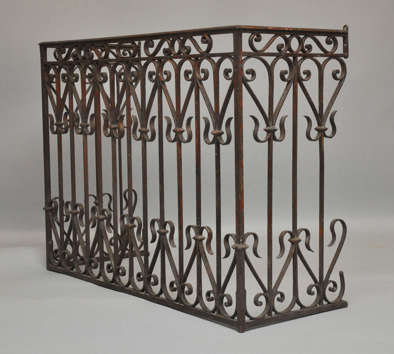 French Country Wrought Iron Radiator Cover Console, France, 1880