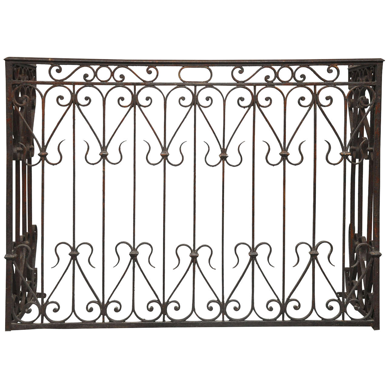 French Country Wrought Iron Radiator Cover Console, France, 1880 For Sale