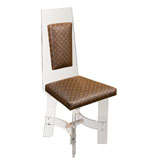 Louis  Vuitton  Signature Fabric  Covered  Lucite  Chair