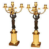 Pair antique French candelabra