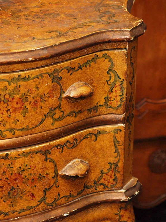 Italian 19th Century Two Drawer Painted Commodini For Sale