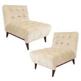 Tufted Paul McCobb Lounge Chairs