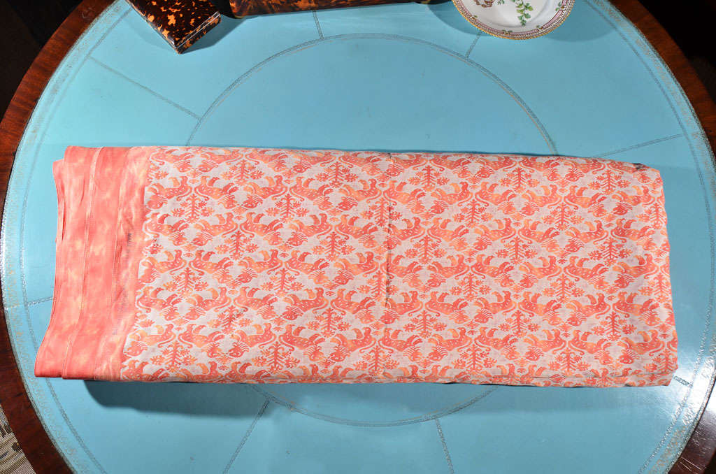 9.8 yards of Bittersweet & Pale Grey Fortuny 
