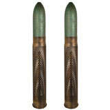 Vintage Pair of 35" WWII Brass Artillery Casings