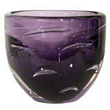 Large Amythest Glass Vessel by Vicke Lindstrand