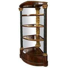 Late 18th C Austrian Corner Etagere