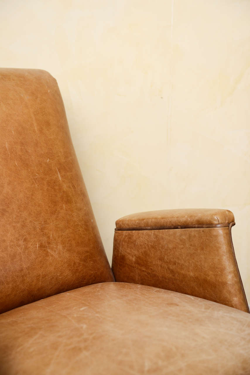 Mid Century Fabulous Modern Leather Armchairs 3