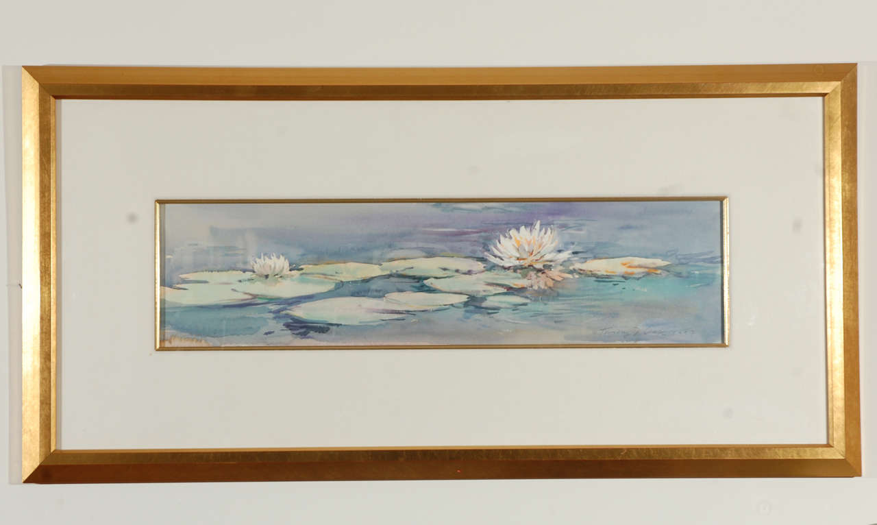 Vintage Water Color in the Style of Monet