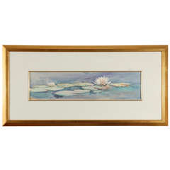 Vintage Water Color in the Style of Monet