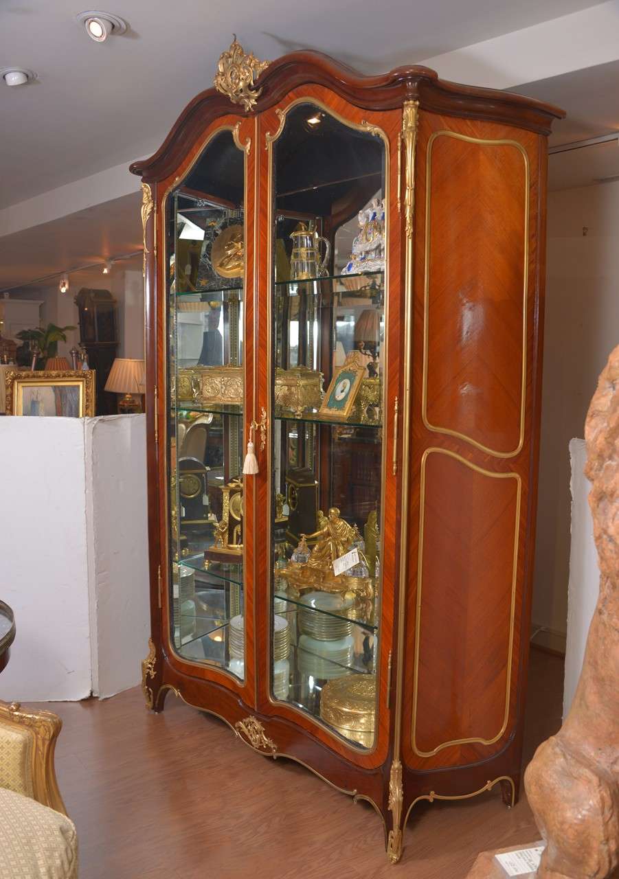 19th c signed F Linke  vitrine