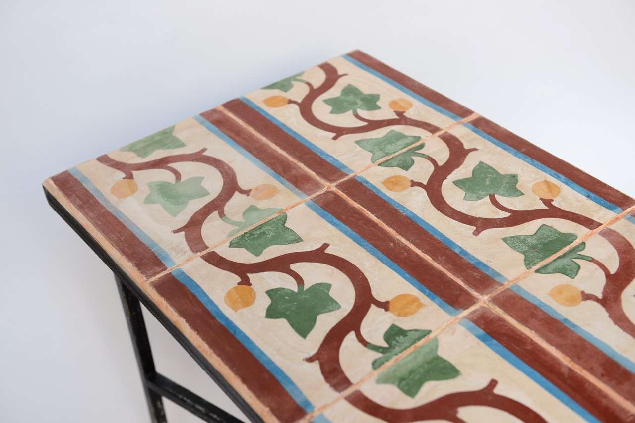 Old Tile Coffee Table or Bench  1