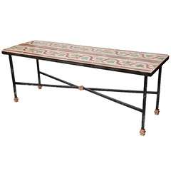 Old Tile Coffee Table or Bench 