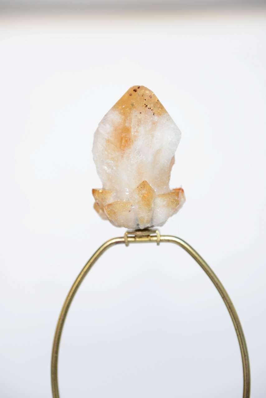 Stunning pair of rock crystal table lamps In Excellent Condition In Delray Beach, FL