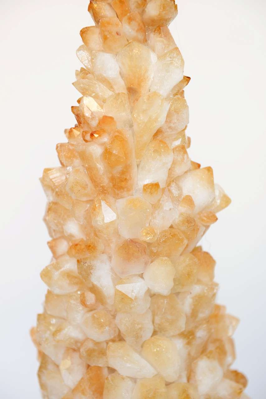 Stunning pair of rock crystal table lamps 1