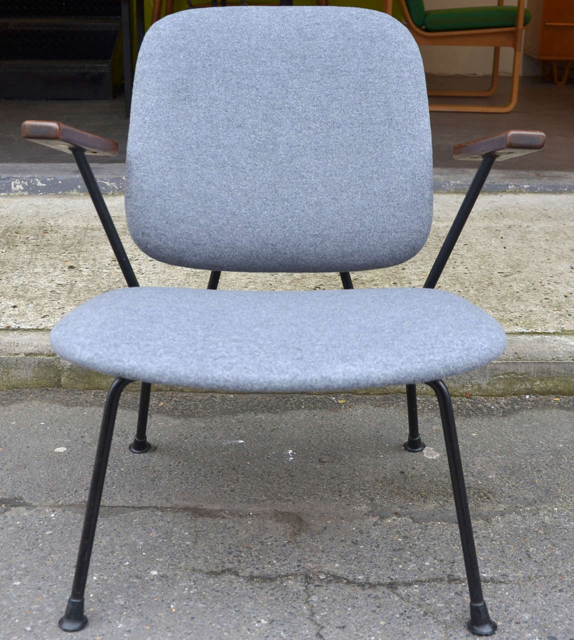 Mid-20th Century Two 1950s Dutch Armchairs by W. H. Gispen Edition Kembo For Sale