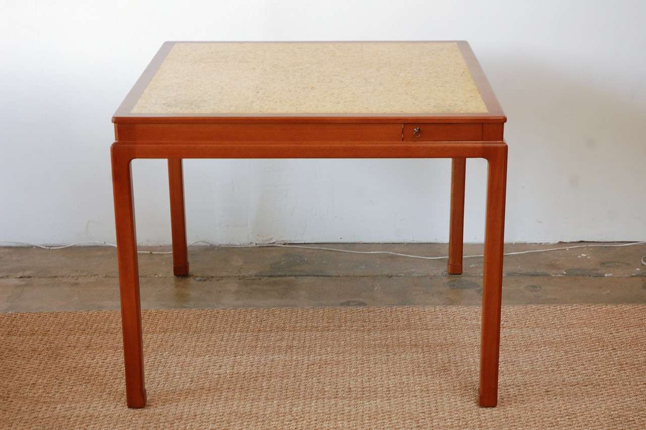 Edward Wormley for Dunbar Games Table and Four Chairs - Newly Reduced Price In Excellent Condition In Santa Monica, CA