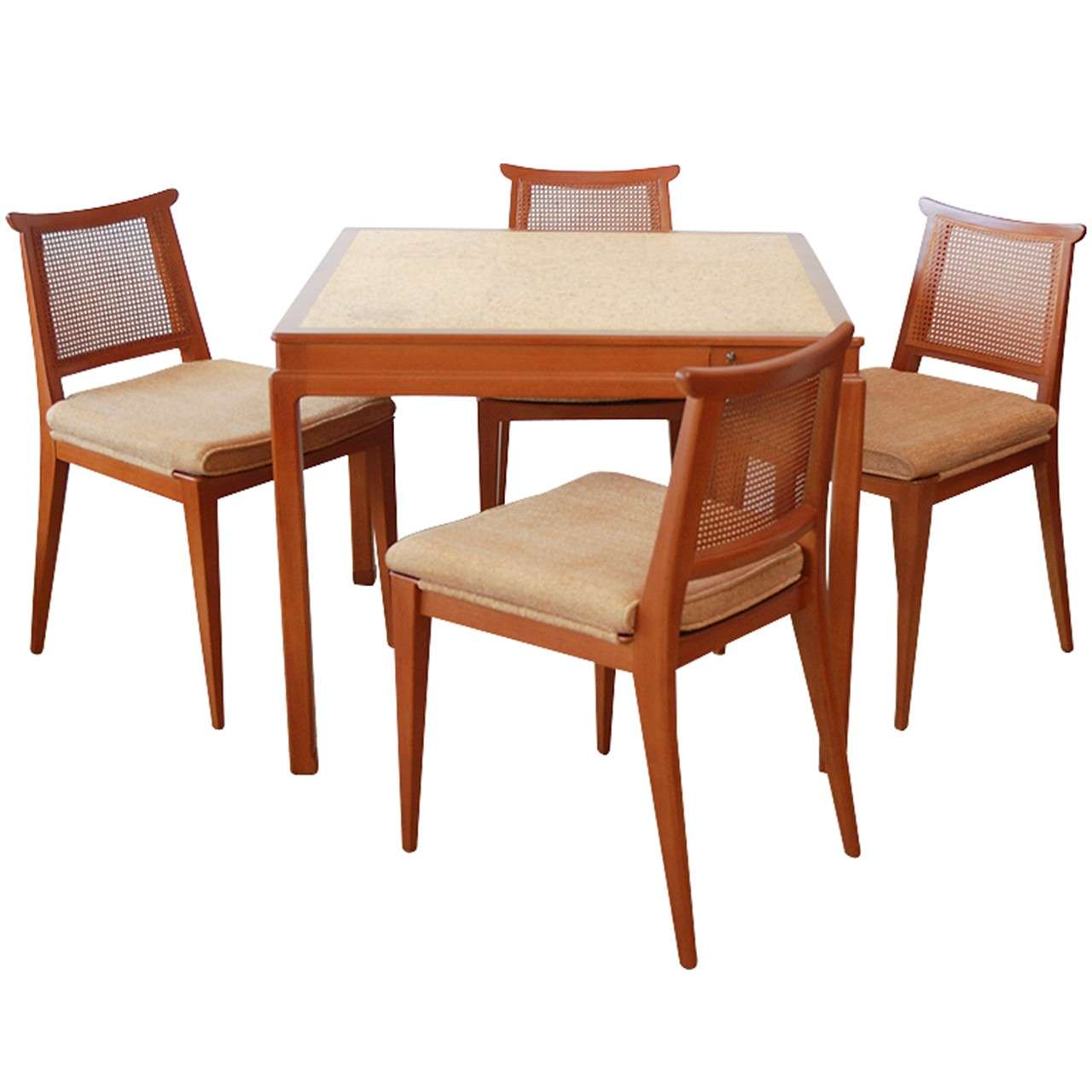 Edward Wormley for Dunbar Games Table and Four Chairs - Newly Reduced Price
