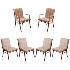 T.H. Rosjohn Gibbings Sabre Leg Dining Chairs, Set of 6