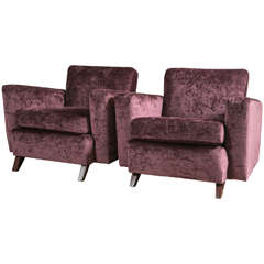 Vintage Pair of Mid-Century Club Chairs