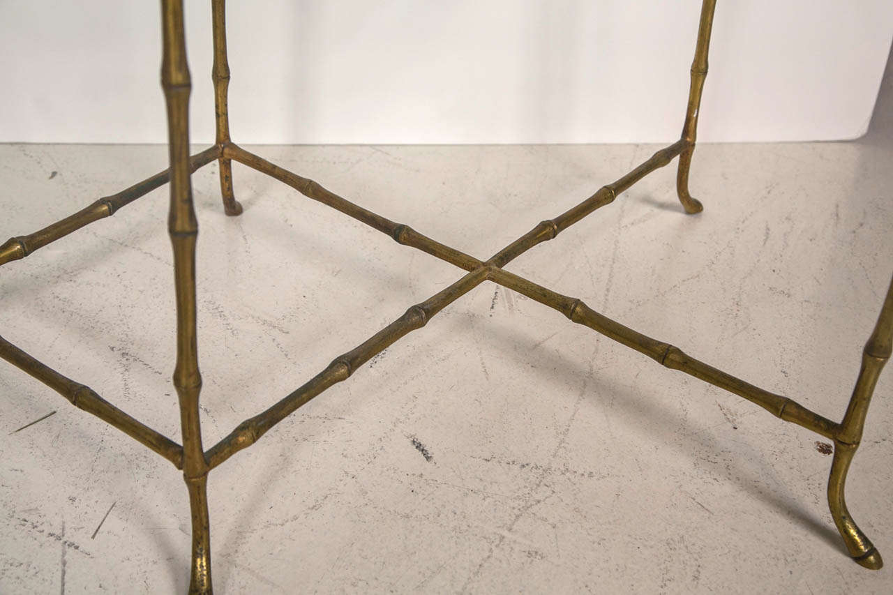 1940s Maison Bagues Bronze Faux Bamboo Table 3