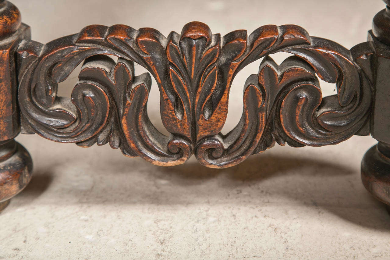 19th c French Barley Twist Leg Bench 2