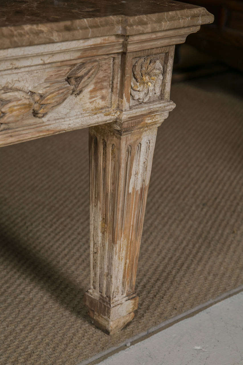 20th Century Carved Wood Neoclassical Style Coffee Table