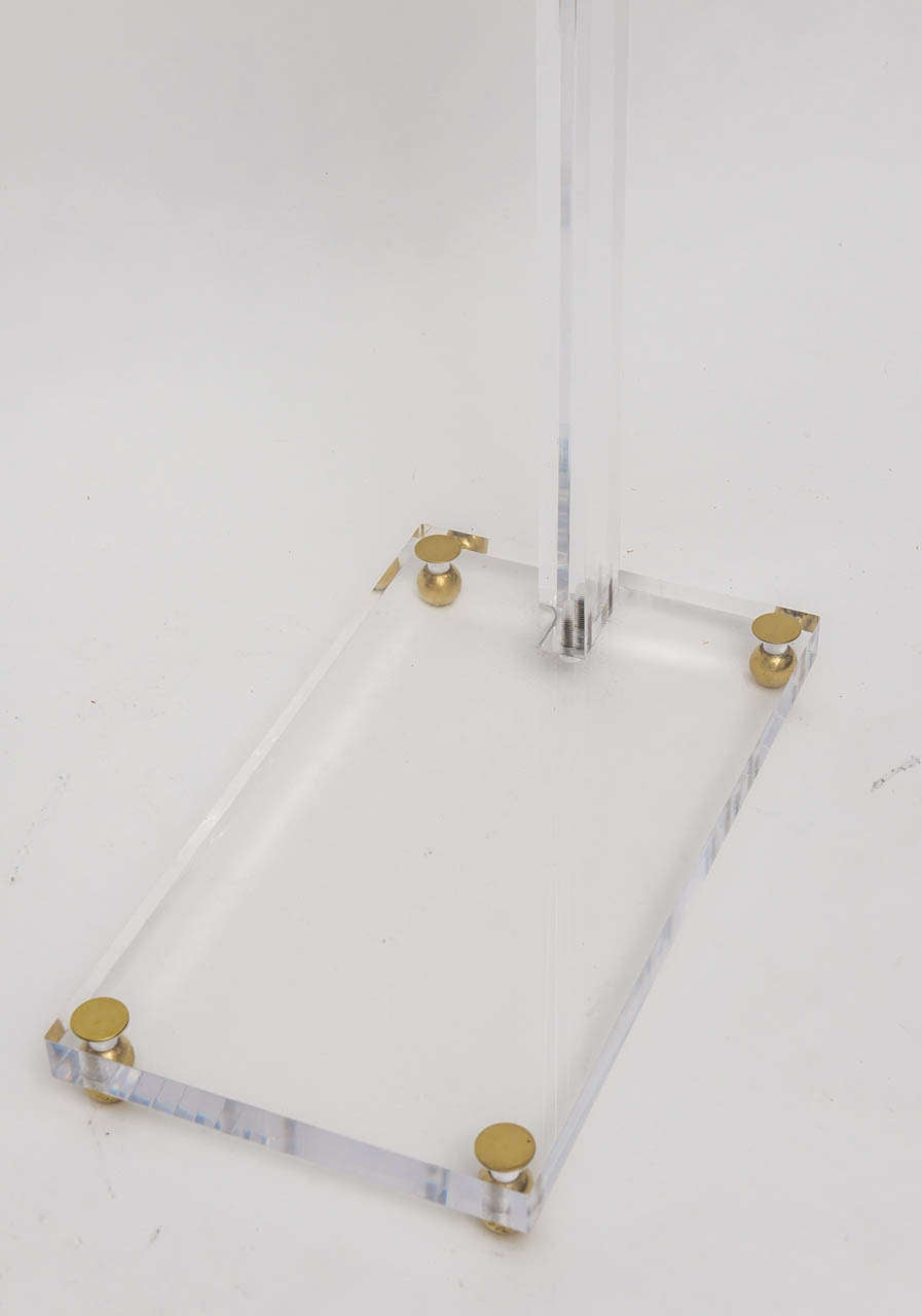 lucite towel stand