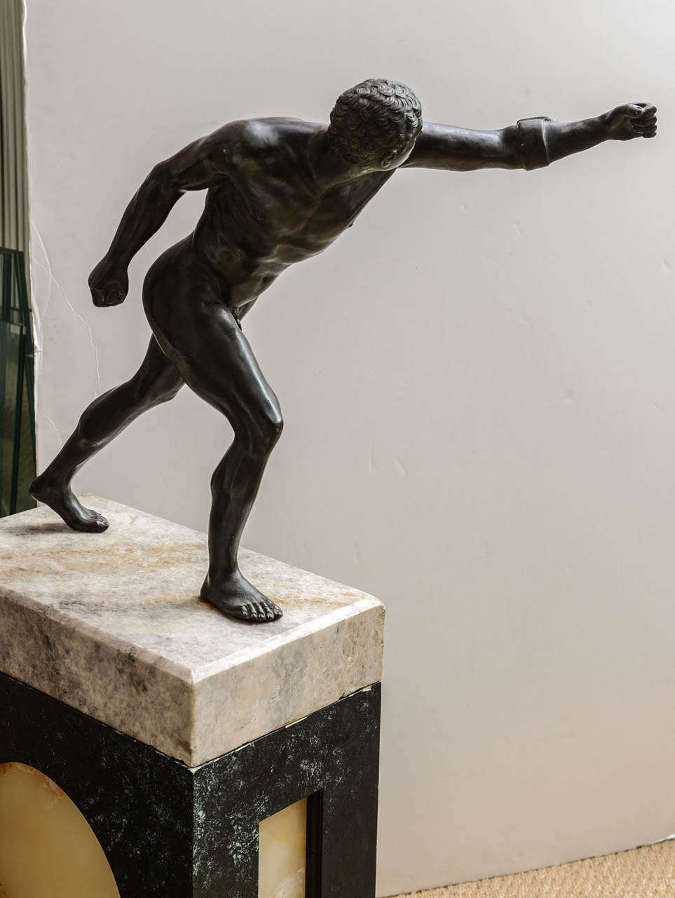 Bronze Sculpture of the Borghese Warrior For Sale 1