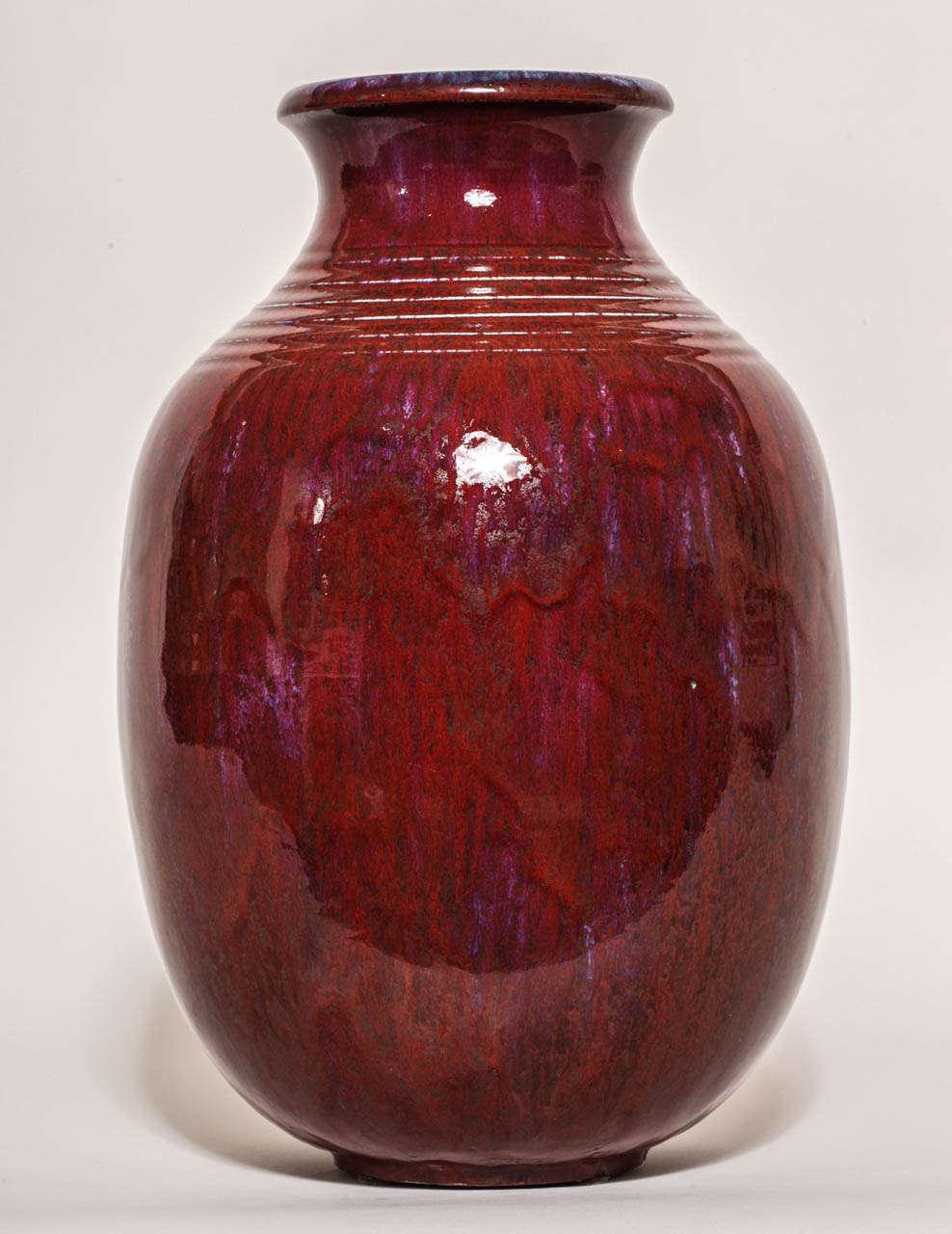 Vase Art Déco français en grès rouge Frederic Kiefer