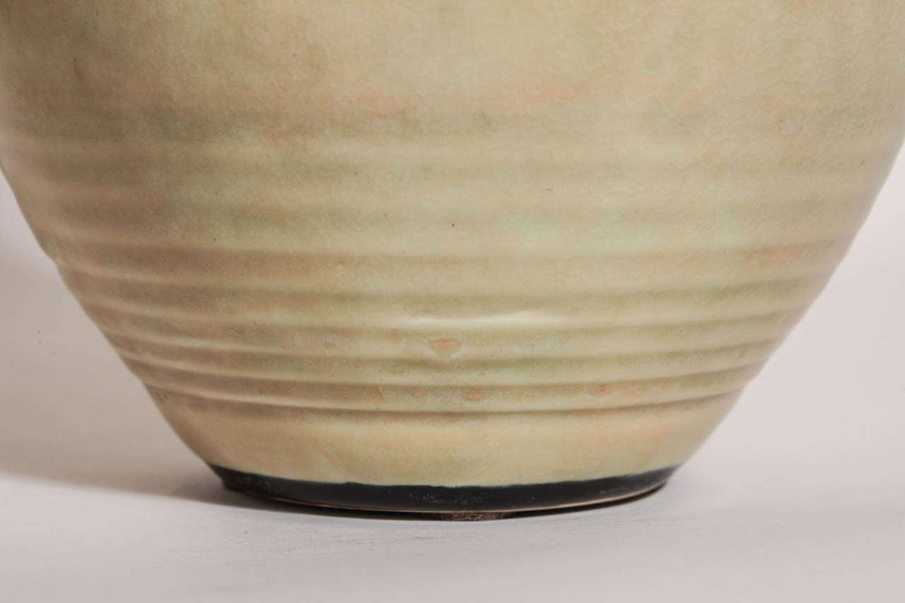 20th Century Emile Decoeur French Art Deco Large Stoneware Vase For Sale