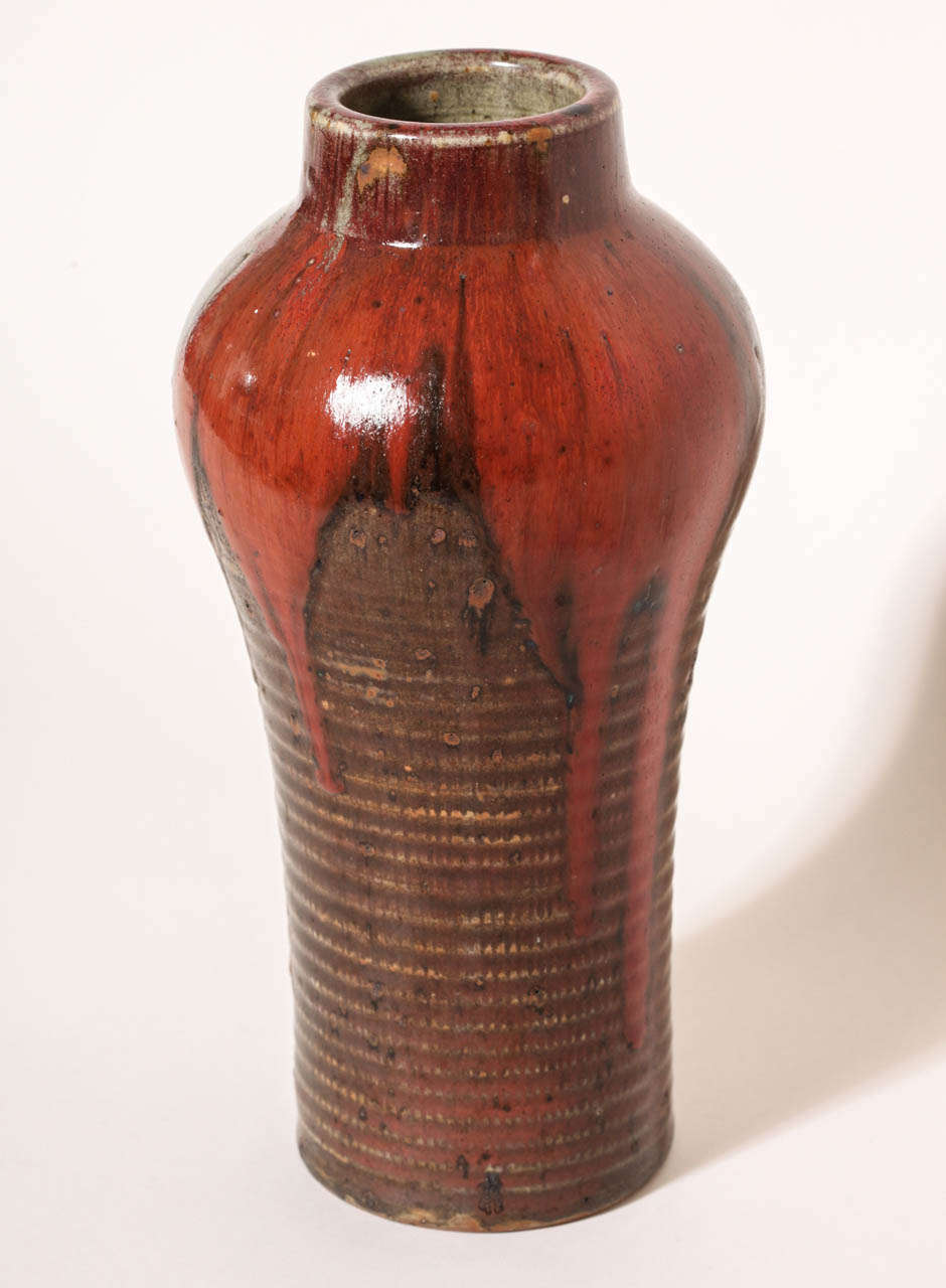 Emile Decoeur French Art Deco Stoneware Vase For Sale 4