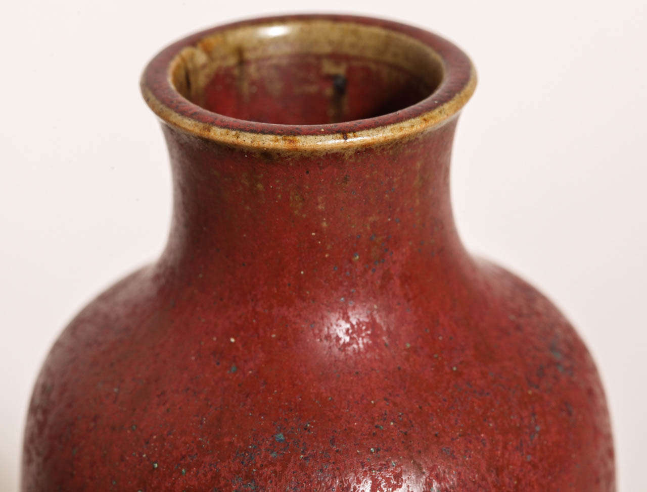 Émile Decoeur Art Deco Red Stoneware Vase 1