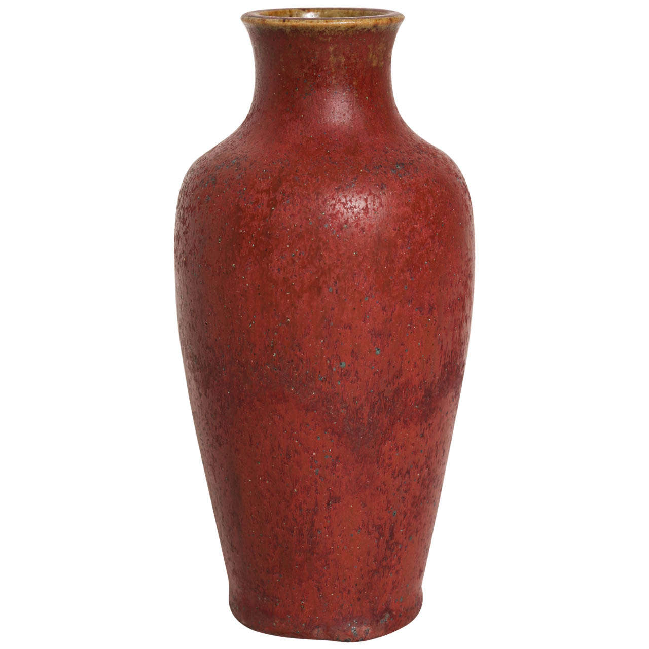 Émile Decoeur Art Deco Red Stoneware Vase