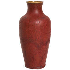 Émile Decoeur Art Deco Red Stoneware Vase