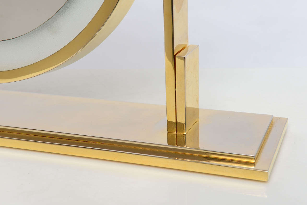 Mid-Century Modern Karl Springer Lighted Table Top Vanity Mirror
