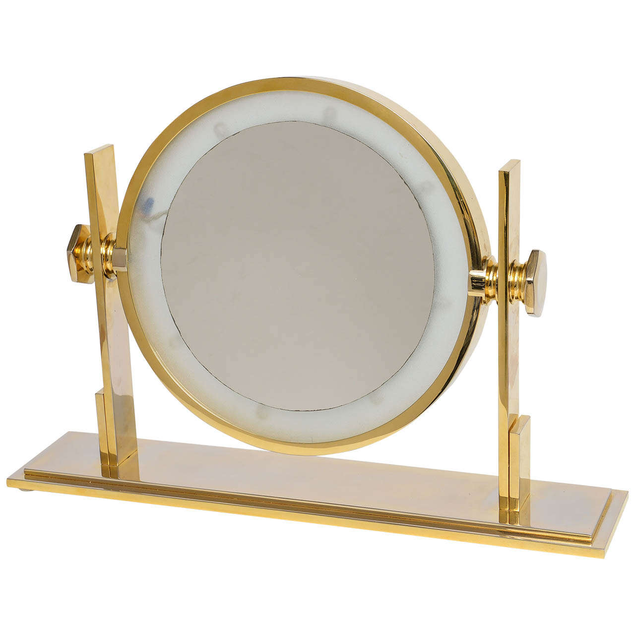 Karl Springer Lighted Table Top Vanity Mirror